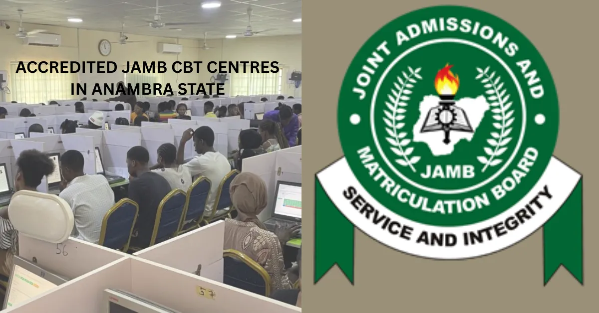 Approved JAMB CBT Centres in Anambra State 2026
