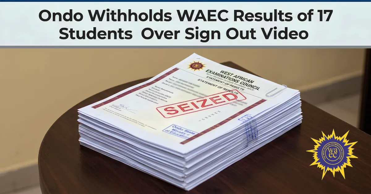 Ondo Withholds WAEC Results of 17 Students Over Sign Out Video