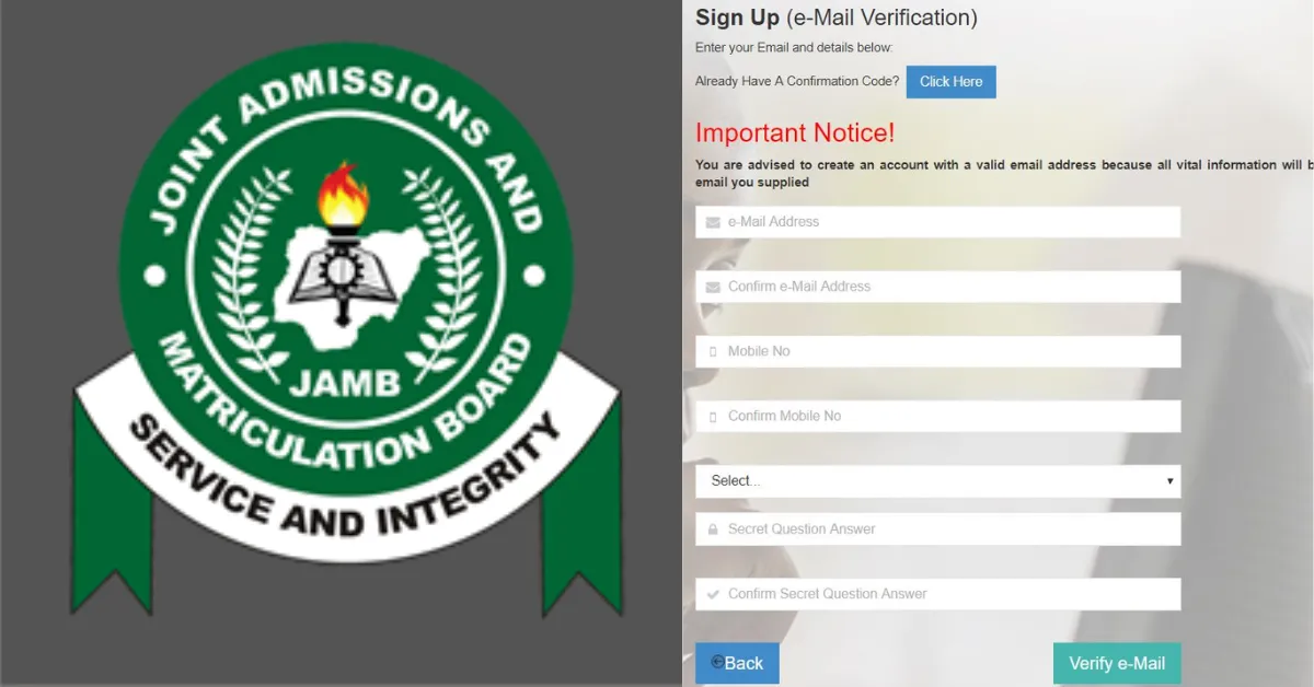 2 Simple Ways to Create a Profile on JAMB CAPS 2026