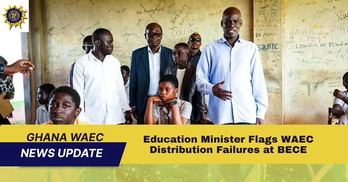 Ghana Education Minister Orders WAEC to Fix Exam Paper Delays at BECE Centres
